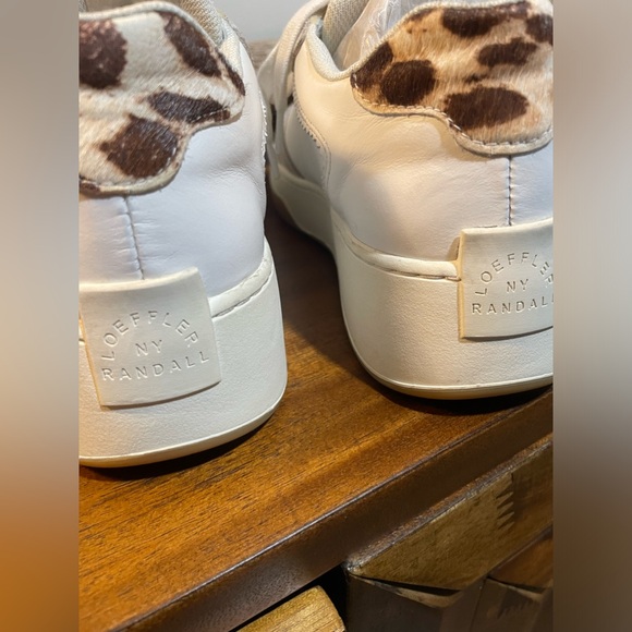 LOEFFLER RANDALL KEIRA LOW TOP SNEAKER INCEMENT/MOCHA LEOPARD EUC size 7 - Picture 5 of 13